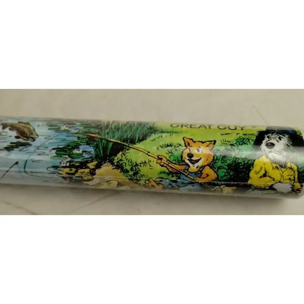 Vintage American Greetings Forget Me Not Gift Wrap - Fishing - Reel Great Guy